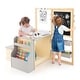 preview thumbnail 15 of 21, Costway Kids Art Center Wooden Table Bench Set Adjustable Double-Sided - See Details