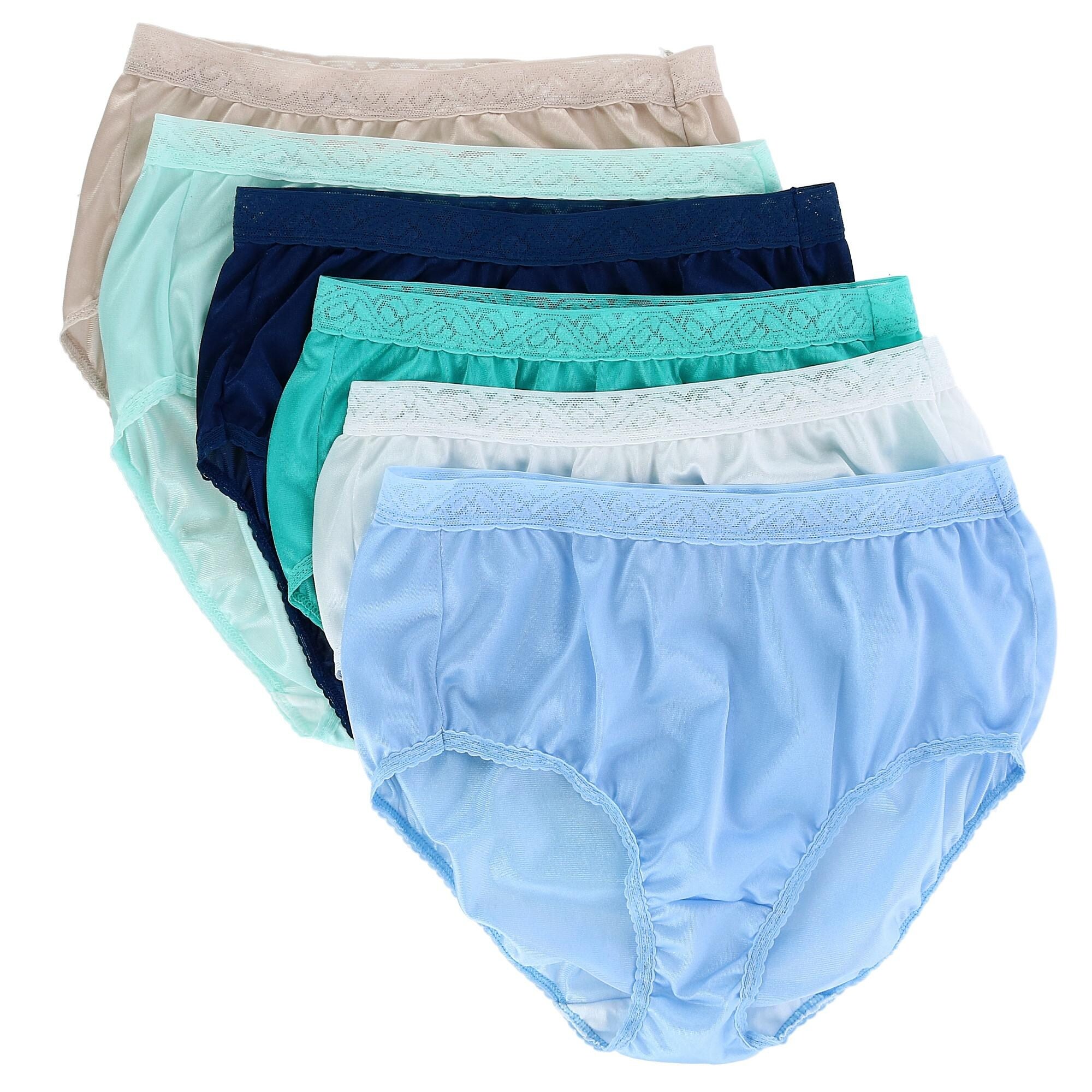 Shop Fruit Of The Loom Women S Nylon Lace Trim Brief Underwear 6