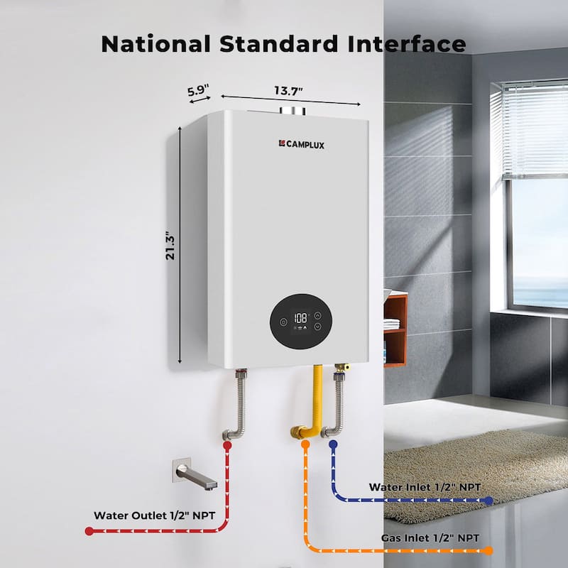 CAMPLUX CX Series 3.6 GPM 82,000 BTU Indoor Instant Propane Tankless Water Heater