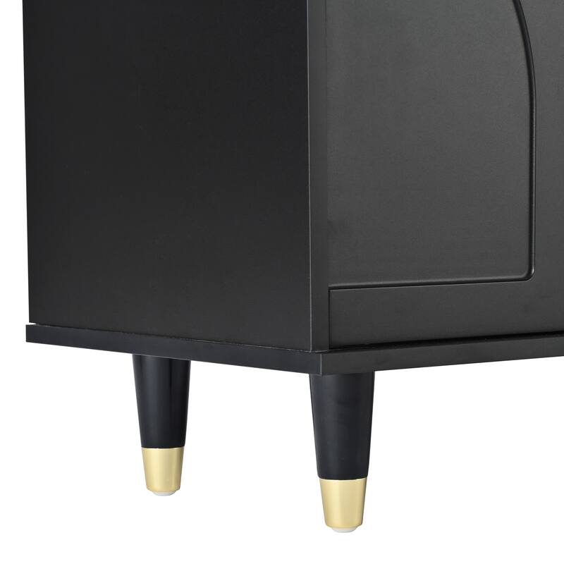 Harper&Bright Designs Contemporary TV Stand with Adjustable Shelves
