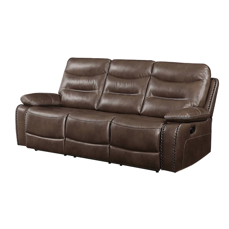 Graton Brown Motion Sofa with Tufted