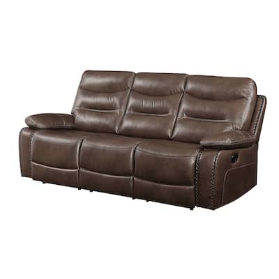 Graton Brown Motion Sofa with Tufted