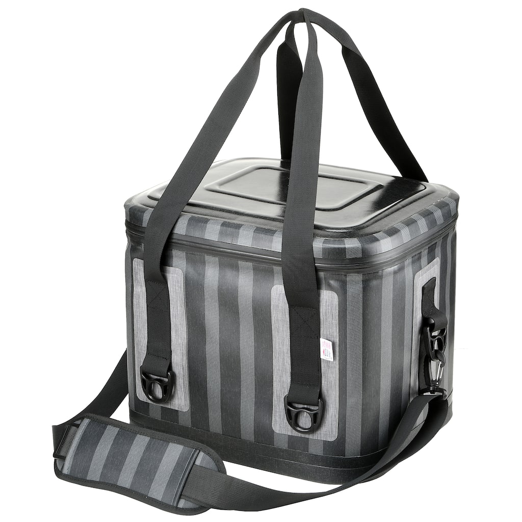 11" Easy Tote Soft Cooler Gray Striped
