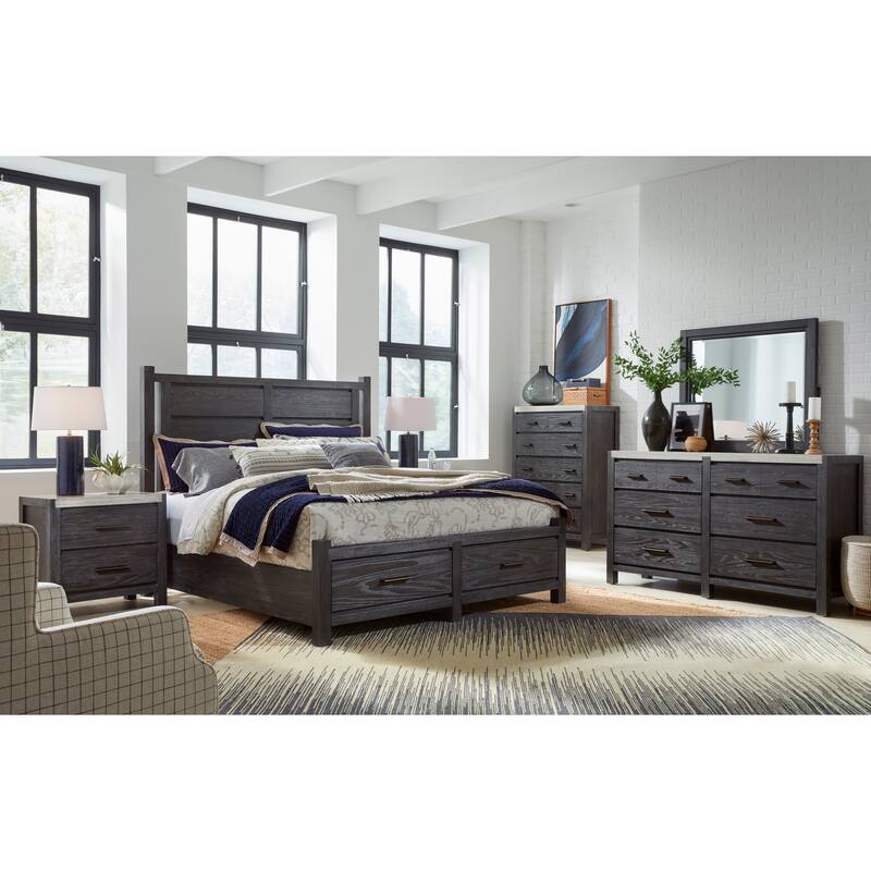 Magnussen Home Plum Creek Ravenwood Black Drawer Nightstand