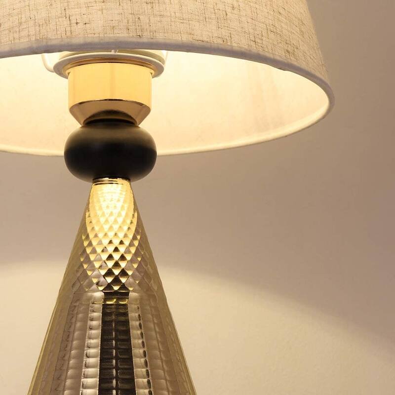 Modern Table Lamps Set of 2 with Hammered Metal Base - 2 PCS