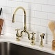 preview thumbnail 18 of 25, English Country Bridge Kitchen Faucets with Brass Sprayer