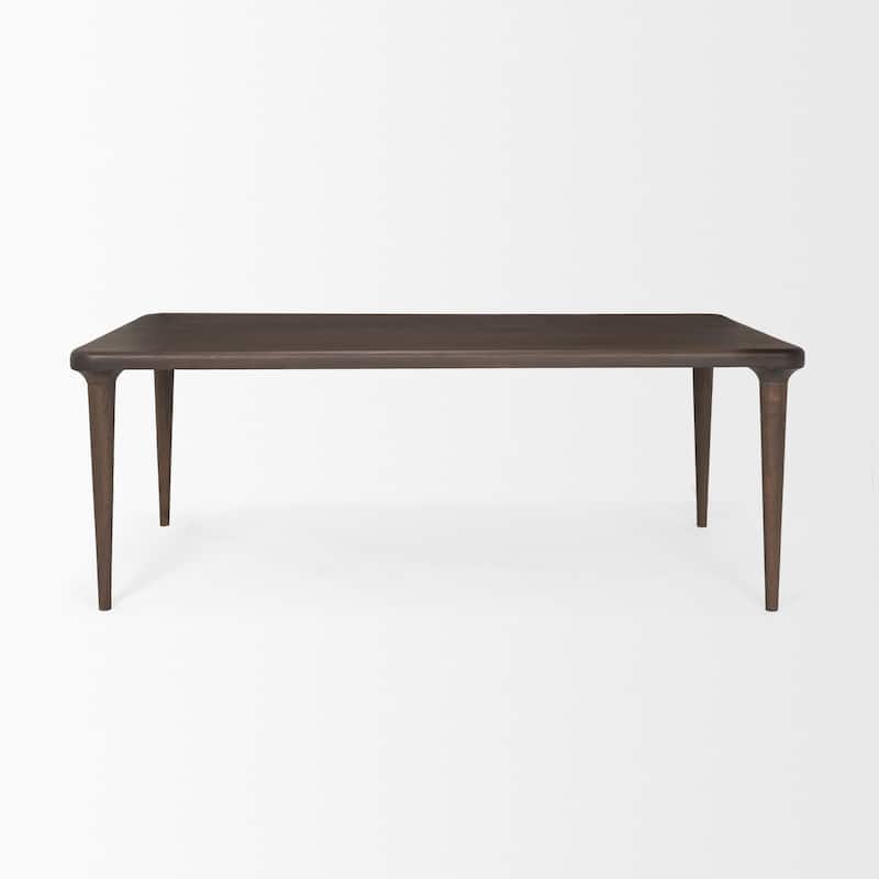 Suvan 84" Medium Brown Rectangular Solid Wood Table