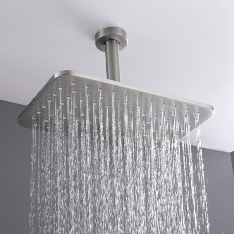 Thermostatic Double-Handle 3-Spray Shower System With High Pressure 6-Jet (Valve Included)
