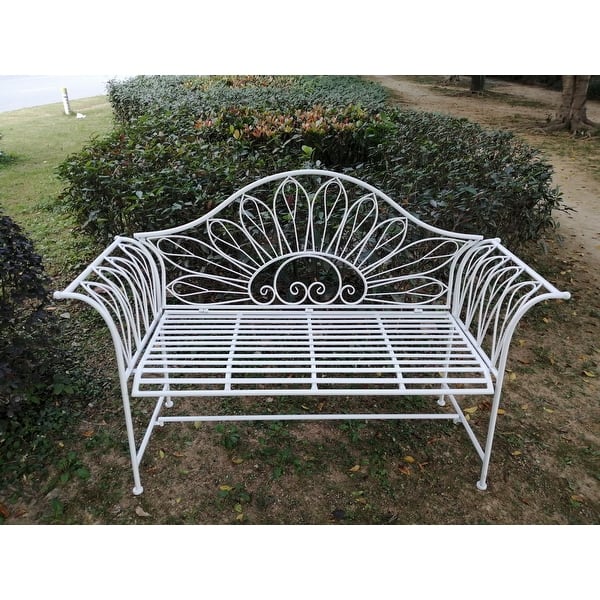 White Metal Garden Bench On Sale Bed Bath & Beyond 33350682