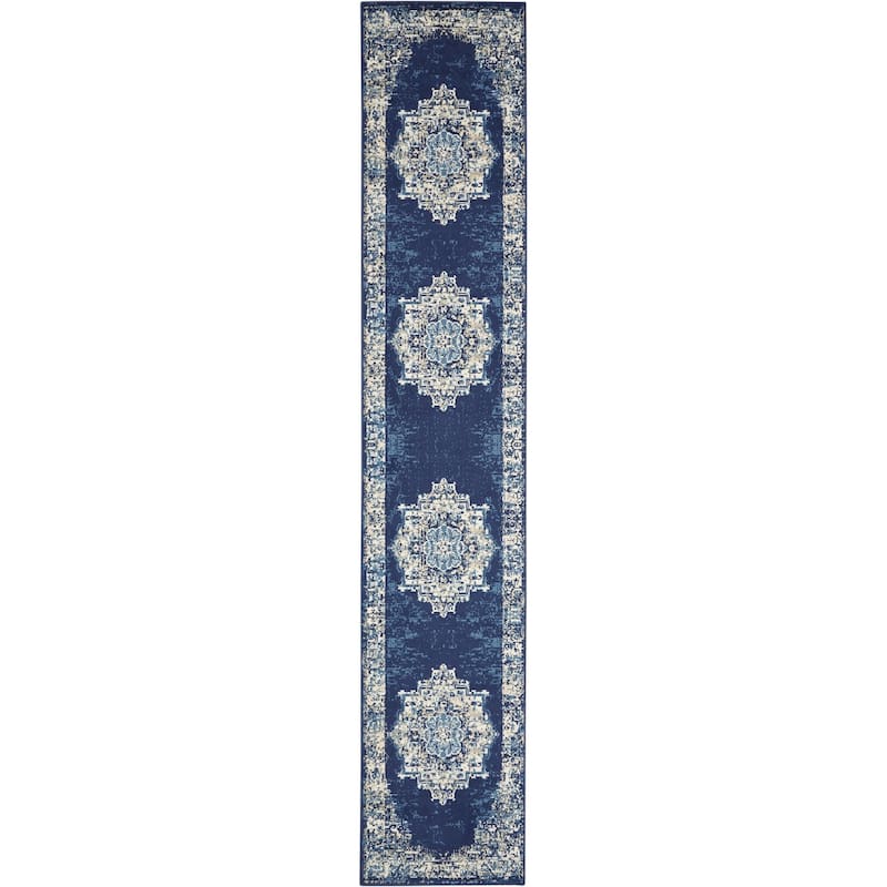 Nourison Grafix Distressed Vintage Medallion Area Rug