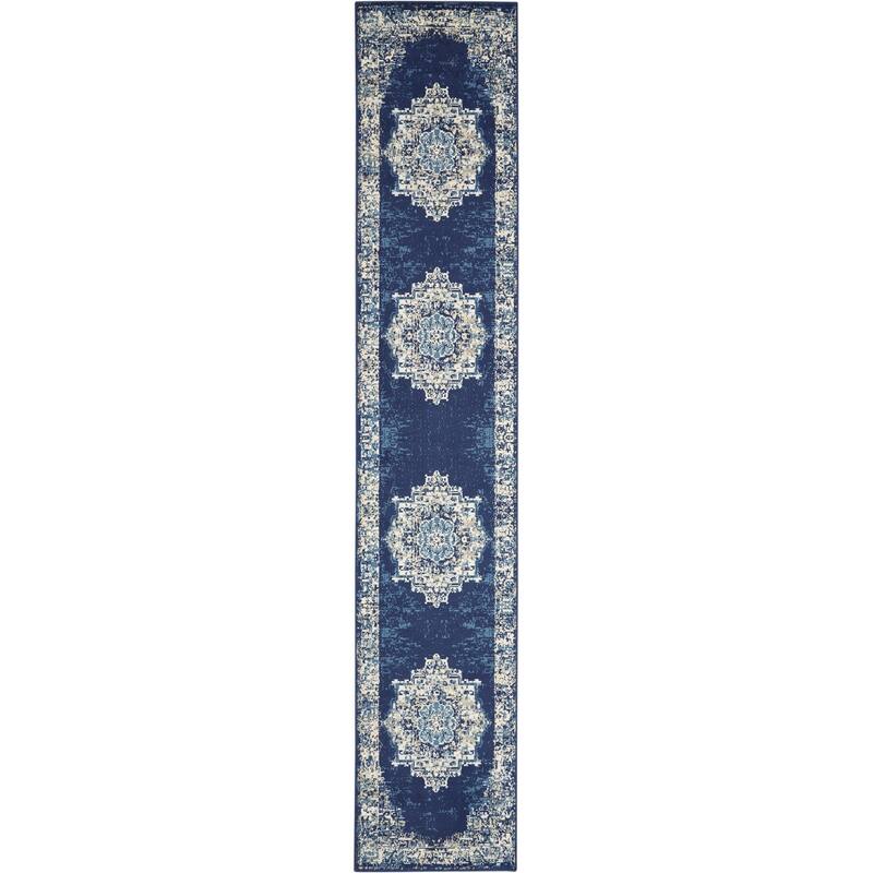 Nourison Grafix Distressed Vintage Medallion Area Rug