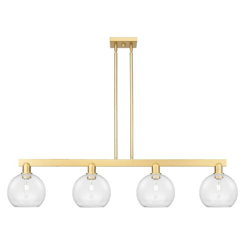 Innovations Lighting Endless Possibilities Arcadia - Athens - 4 Light 51" Stem Hung Island Light - Clear/Satin Gold