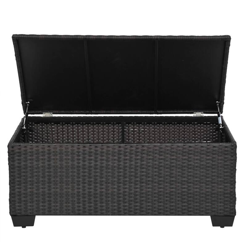 10 Piece Outdoor Furniture Set, Patio Rattan Sectional Sofa Set, All-Weather Conversation Set with Cushions and Coffee Table