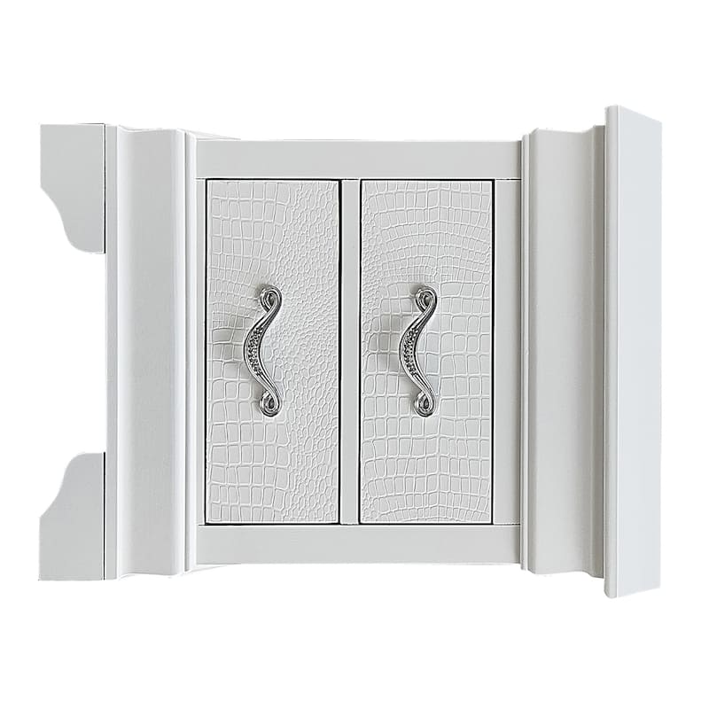 Wooden Nightstand with 2-Drawers - 24" - Silver
