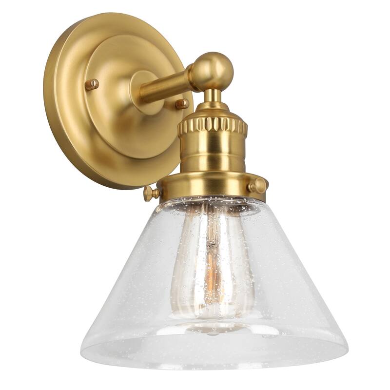 Augustin Transitional 1-Light Indoor Dimmable Wall Light Fixture - Satin Gold