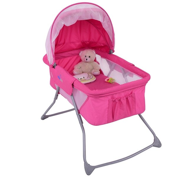 Shop Lightweight Foldable Baby Bassinet Rocking Bed w ...