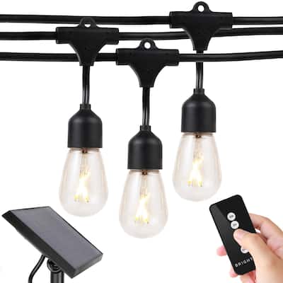 Remote Controlled 27 Ft Solar String Light with 12 Plastic LED Bulbs