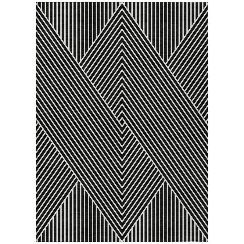 HomeRoots Geometric Transitional Rectangle Outdoor Rug