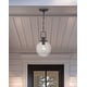 preview thumbnail 7 of 8, The Great Outdoors 73364 Wenston 8" Wide Outdoor Pendant with Clear