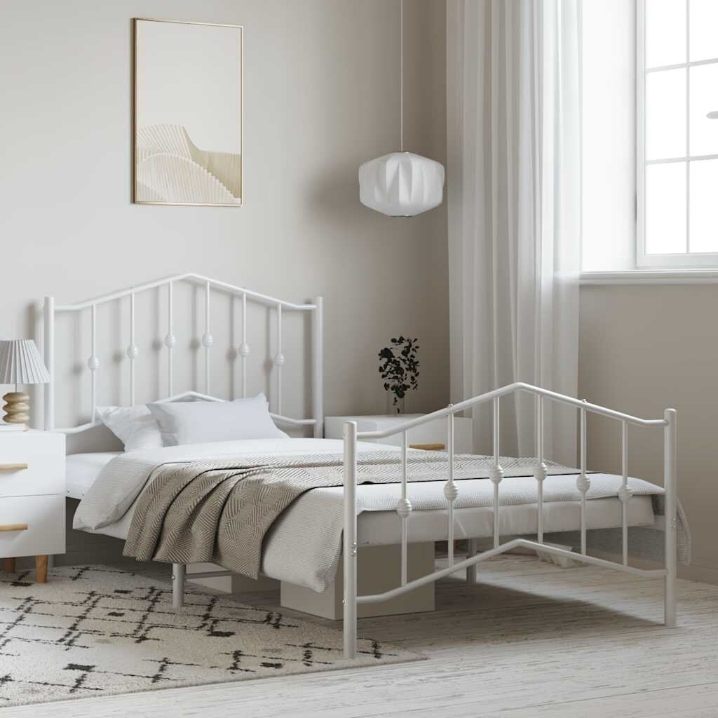 vidaXL Metal Bed Frame, No Mattress
