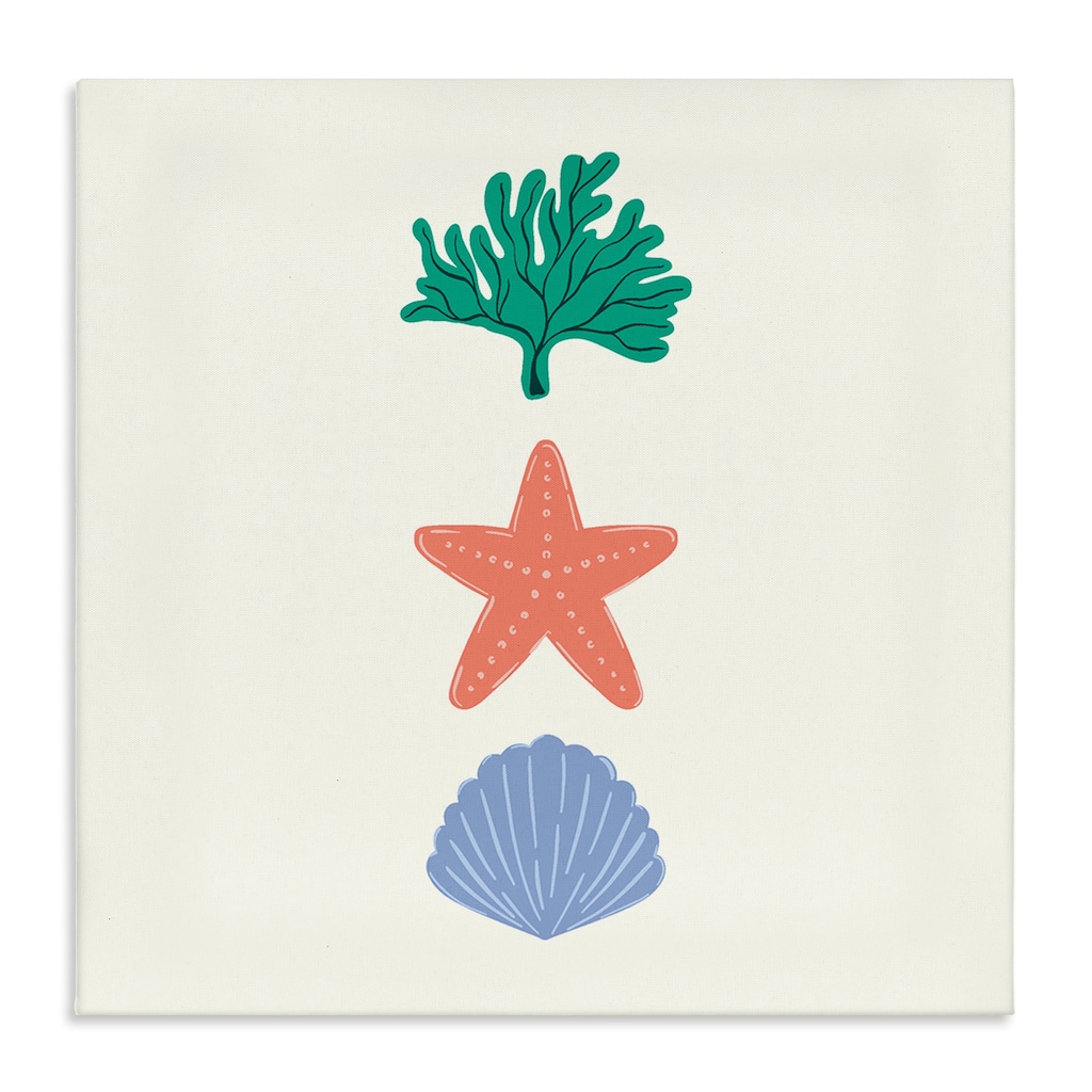 Stupell Coral & Sea Life Minimal Canvas Wall Art Design By Sazerelli Designs