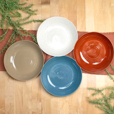 Sango Siterra Painters Palette Mixed Set of 4 Dinner Bowls, Multicolor