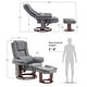 preview thumbnail 15 of 29, MCombo Swivel Recliner with Ottoman, Vibration Massage Lumbar Pillow