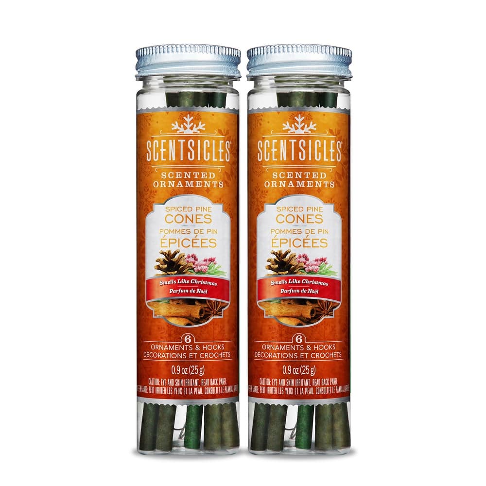 Scentsicles, Scented Ornaments, 6 ct. Bottle Fragrance-Infused Paper Sticks, 2 Pack - 5.9 in