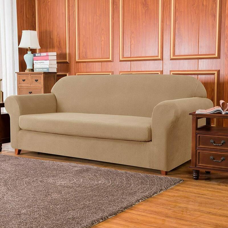 Subrtex 2 Piece Loveseat Slipcover Stretch Spandex Furniture Protector