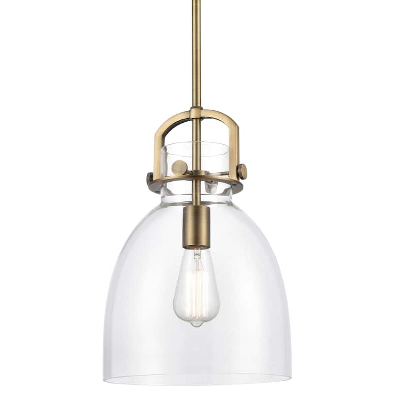 Bellevue Wendell 10" Wide Mini Pendant - Brushed Brass