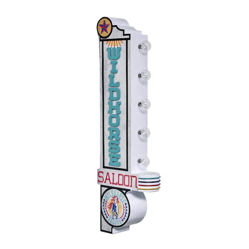 American Art Decor Wildhorse Saloon LED Marquee Sign - 9.5" x 3.9" x 30.1"