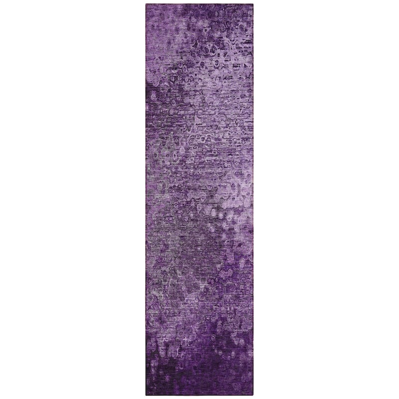 Machine Washable Indoor/ Outdoor Abstract Solid Chantille Rug
