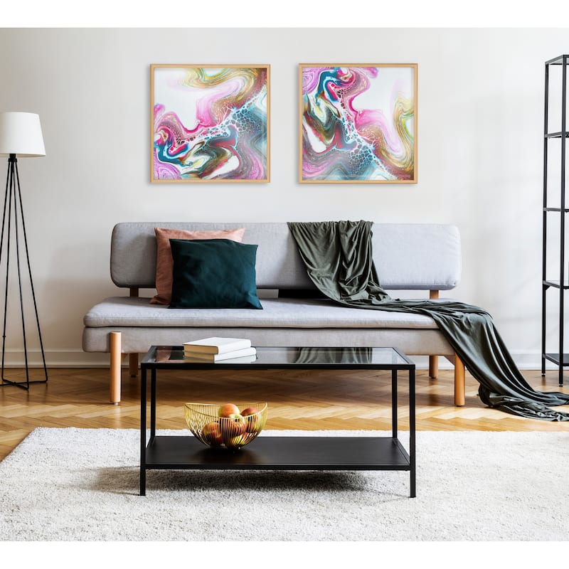 Kate and Laurel Blake Kaleidescope Framed Printed Art by Xizhou Xie