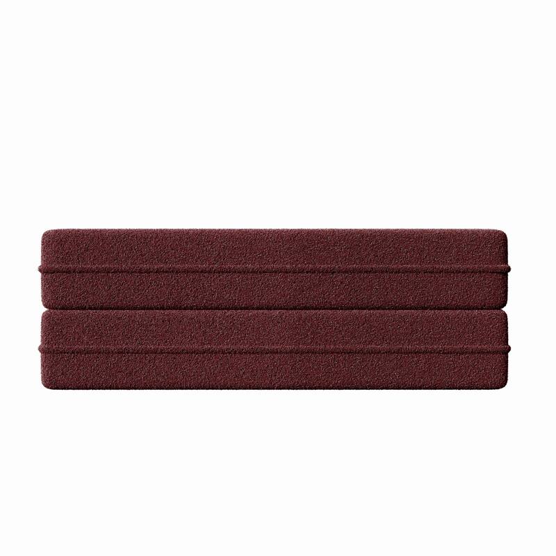 Convertible Teddy Fabric Foam-Filled Sleeper Sofa Bed
