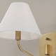 preview thumbnail 8 of 8, 8.5" W x 10.25" H 1-Light Swivel Armed Sconce with Tapered Fabric Shade with Optional Plug-in and Cord Cover