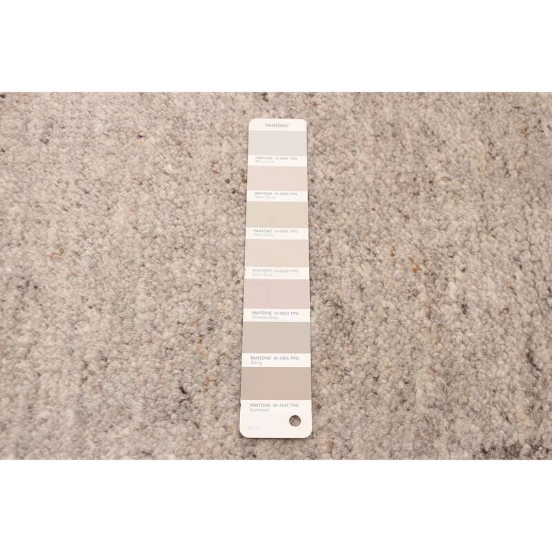 ECARPETGALLERY Hand-knotted Tangier Light Grey Wool Rug - 5'3 x 7'3