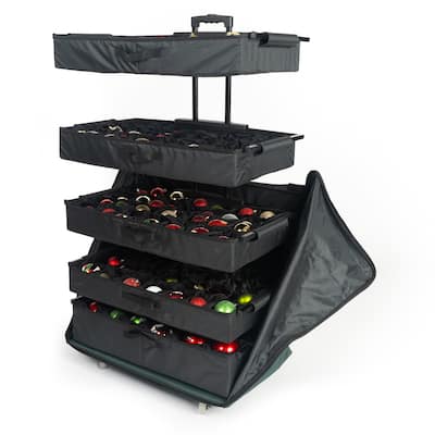 XL Telescoping Christmas Ornament Storage Box w/ Adjustable Dividers - Small Parcel