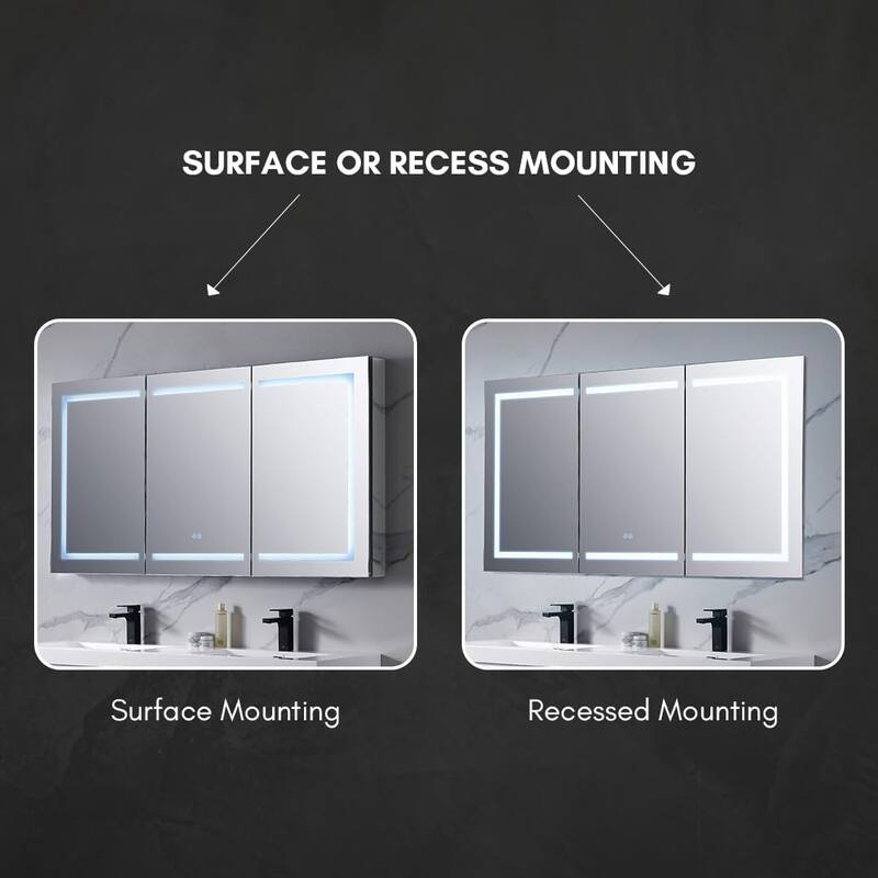 Blossom LED Lighted Mirror Medicine Cabinet for Bathroom