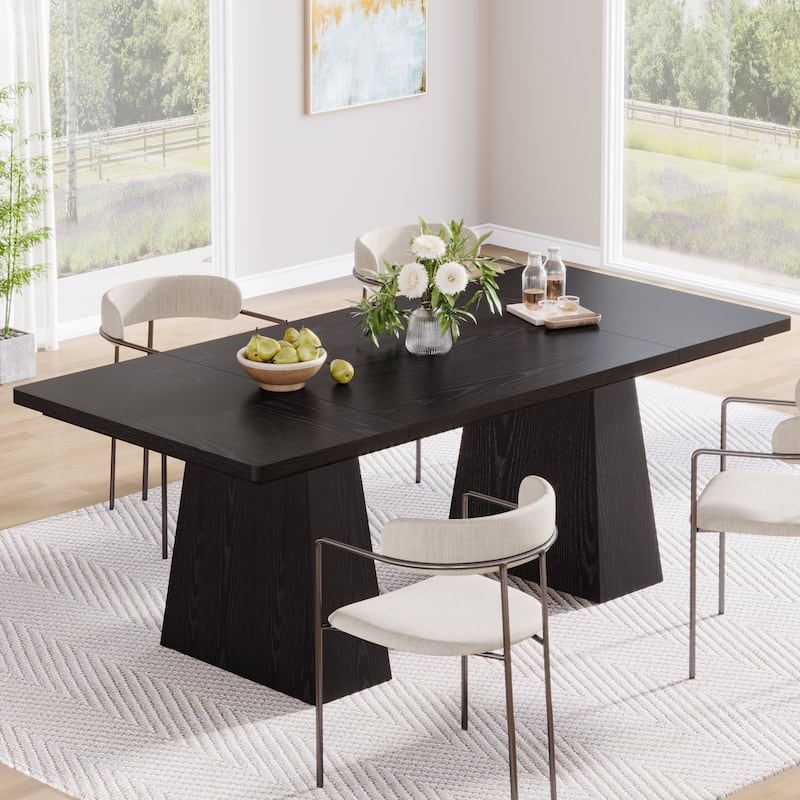 63 Inches Modern Rectangular Dining Table for 4-6