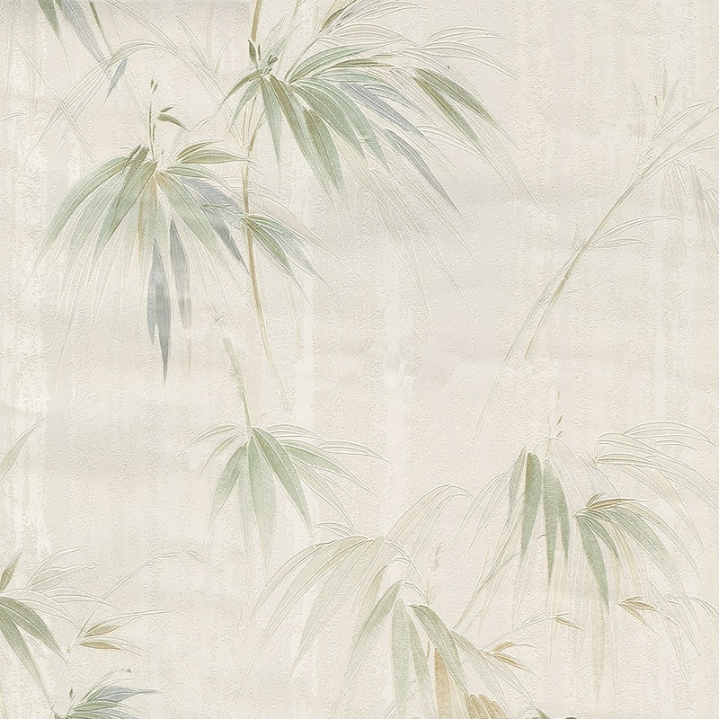 Brewster Poales Cream Bamboo Wallpaper - 20.5in x 396in x 0.025in