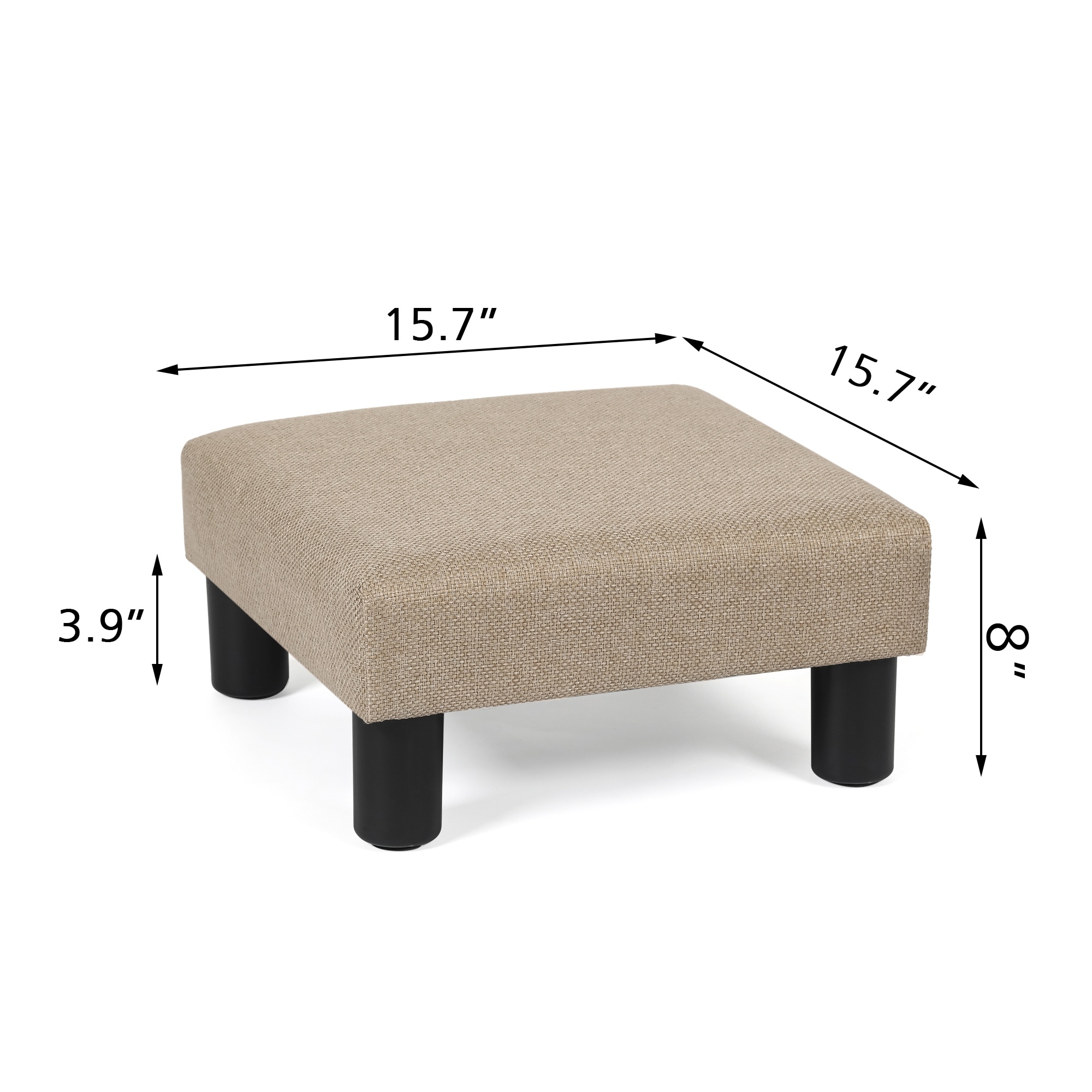 Joveco Small Foot Stool Ottoman,Fabric Footrest with Wood Legs,Soft Step  Stool,Under Desk Stool Home Living Room Bedroom Cloakroom 