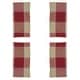 preview thumbnail 4 of 8, Stitched Design Plaid Table Napkins (Set of 4) - 20"x20"