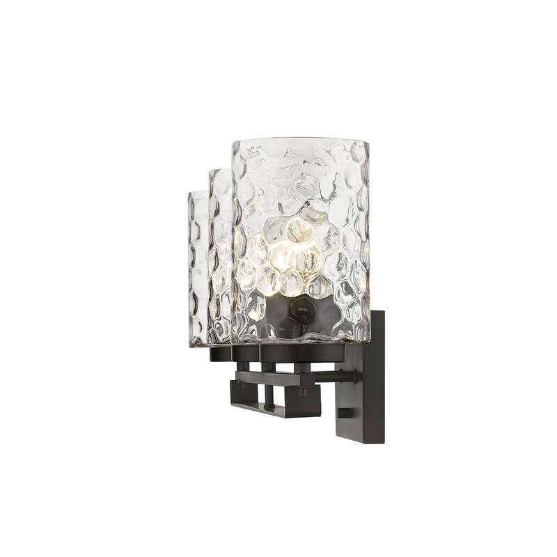 120 Voltage Transitional Flush Mount Vanity Light with Clear Glass Shade and Dimmable Hardwired Fixture