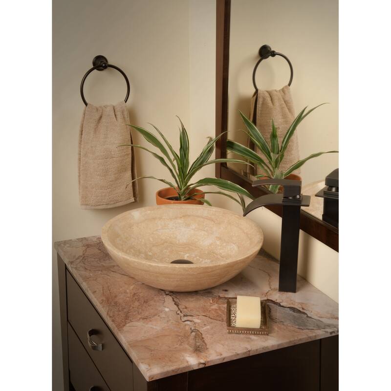 Miseno Circular 17" Stone Vessel Bathroom Sink