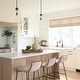 preview thumbnail 1 of 6, Kavalan Beige Fabric Seat with Black Metal Frame Counter Stool