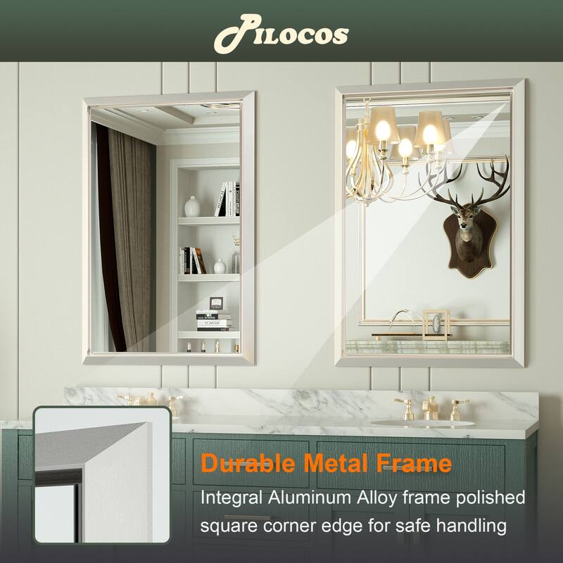 Bathroom Mirrors Wall Mounted Rectangle Vanity Cosmetic Makeup Mirror
