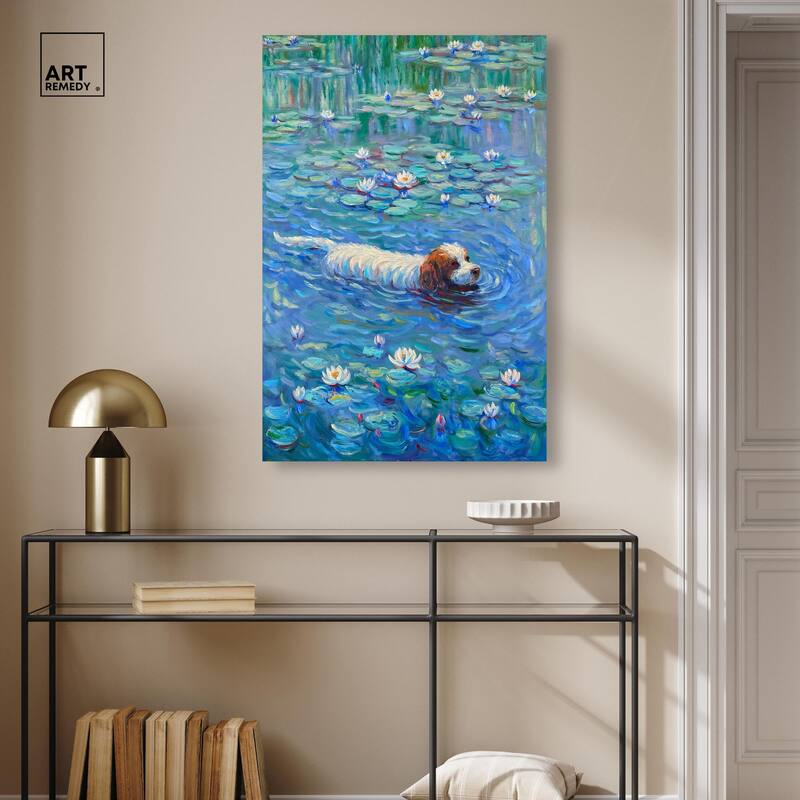 Lily Lagoon III Canvas by Art Remedy, Gallery Wrapped