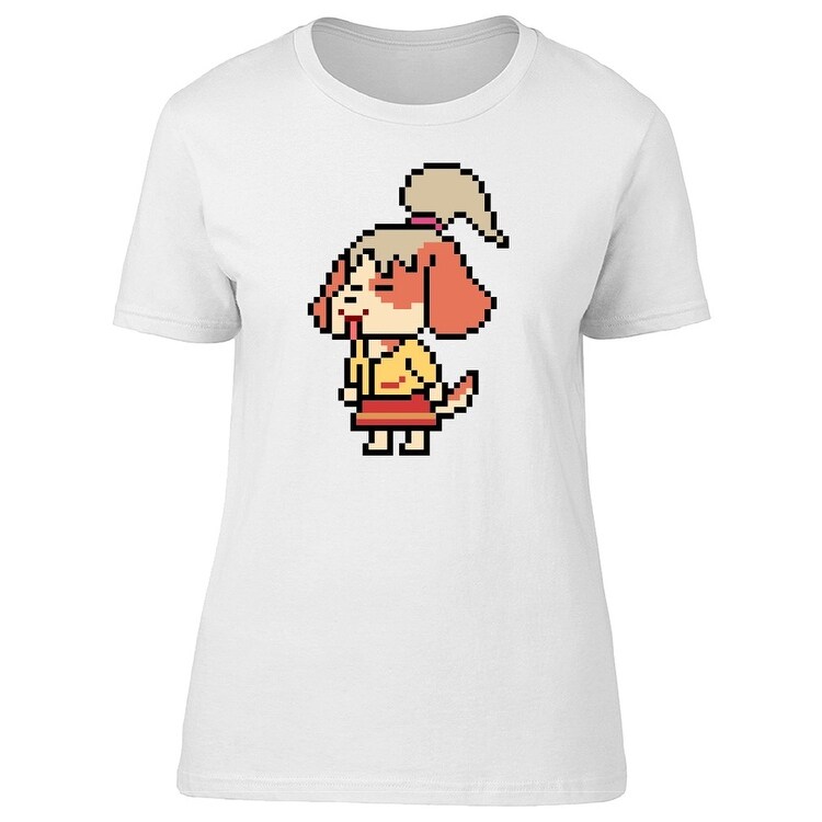 Shop Cute Pixel Art Dog Cartoon Tee Women S Image By Shutterstock Overstock 22116241