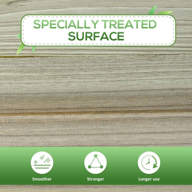 Outdoor Elevated Garden Planter Bed with Storage Shelf Draining System