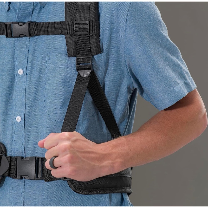 Prolux Lightweight Bagless Backpack Vacuum w/ Power Nozzle and 5yr Warranty - 11"x14"x22"